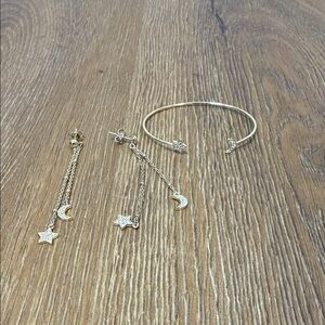 Pura Vida Gold Star and Moon Jewelry Set